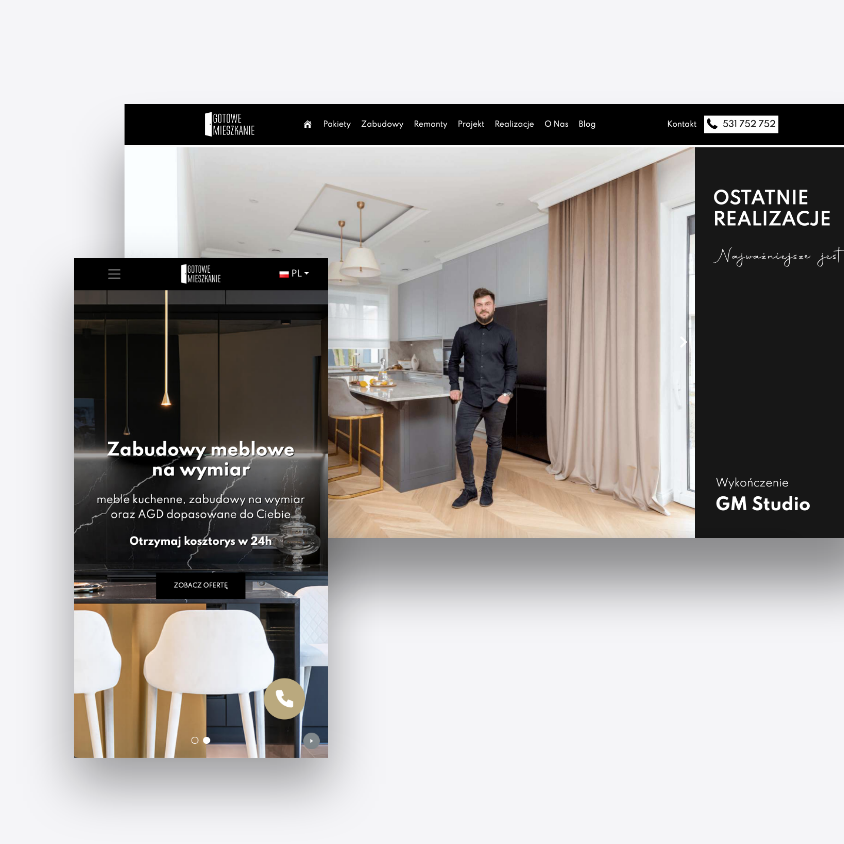 Stworzenie strony internetowej dla gotowemieszkanie.pl